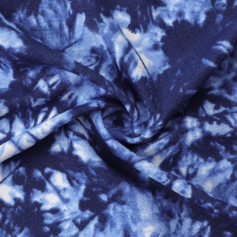 Elastic Tie Dye Printed Cotton Fabric for  Sewing T-shirts, Clothing ,Dress, Background Decoration Fabrics 160x50cm/160x200cm