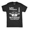 Mens Lake Titicaca T Shirt 1969 Motorboat Champion Funny Camping Shirt