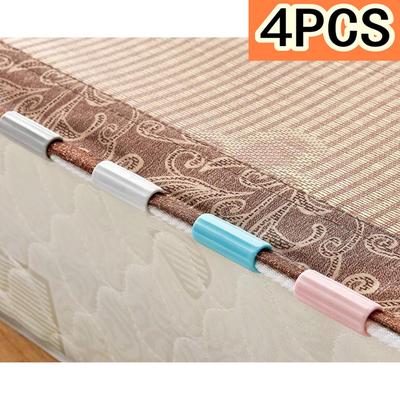 4PCS rutschfeste Bettlaken-Festvorrichtung, Bettlaken-Clips mit Schnalle für Lebensmittelverpackungsbeutel, Bettlaken-Clips