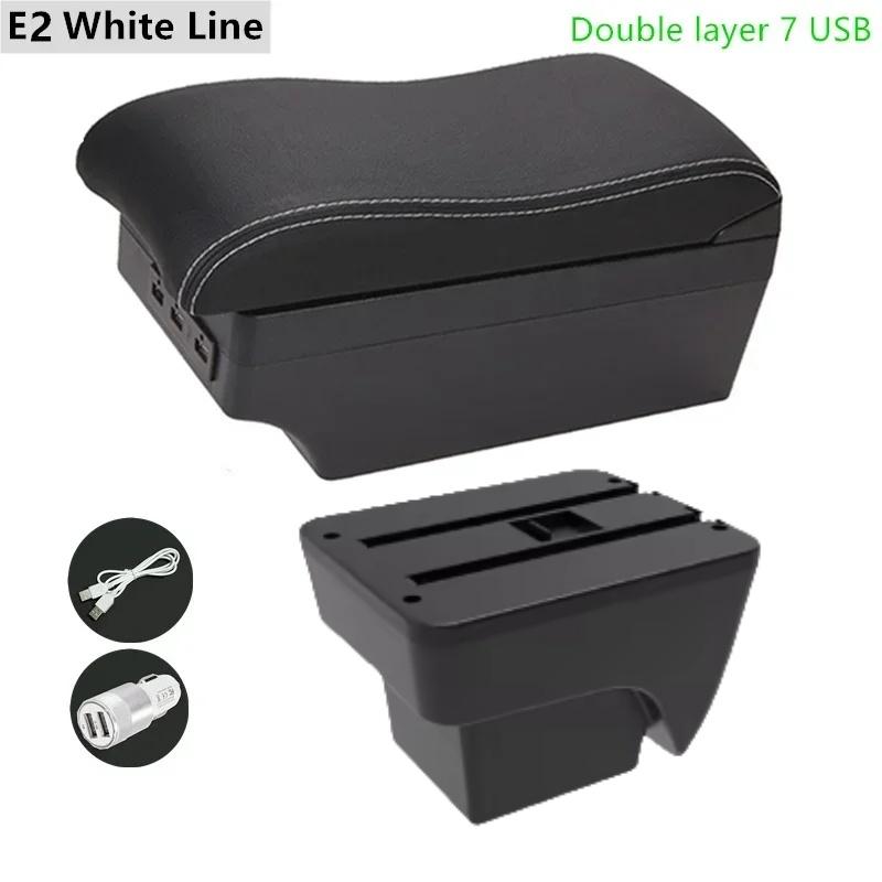 gzcr6 Car Armrest Box For SEAT IBIZA  2017-2024 Leather Arm Rest Center Console Storage USB Arm Rest Decoration Interior Parts