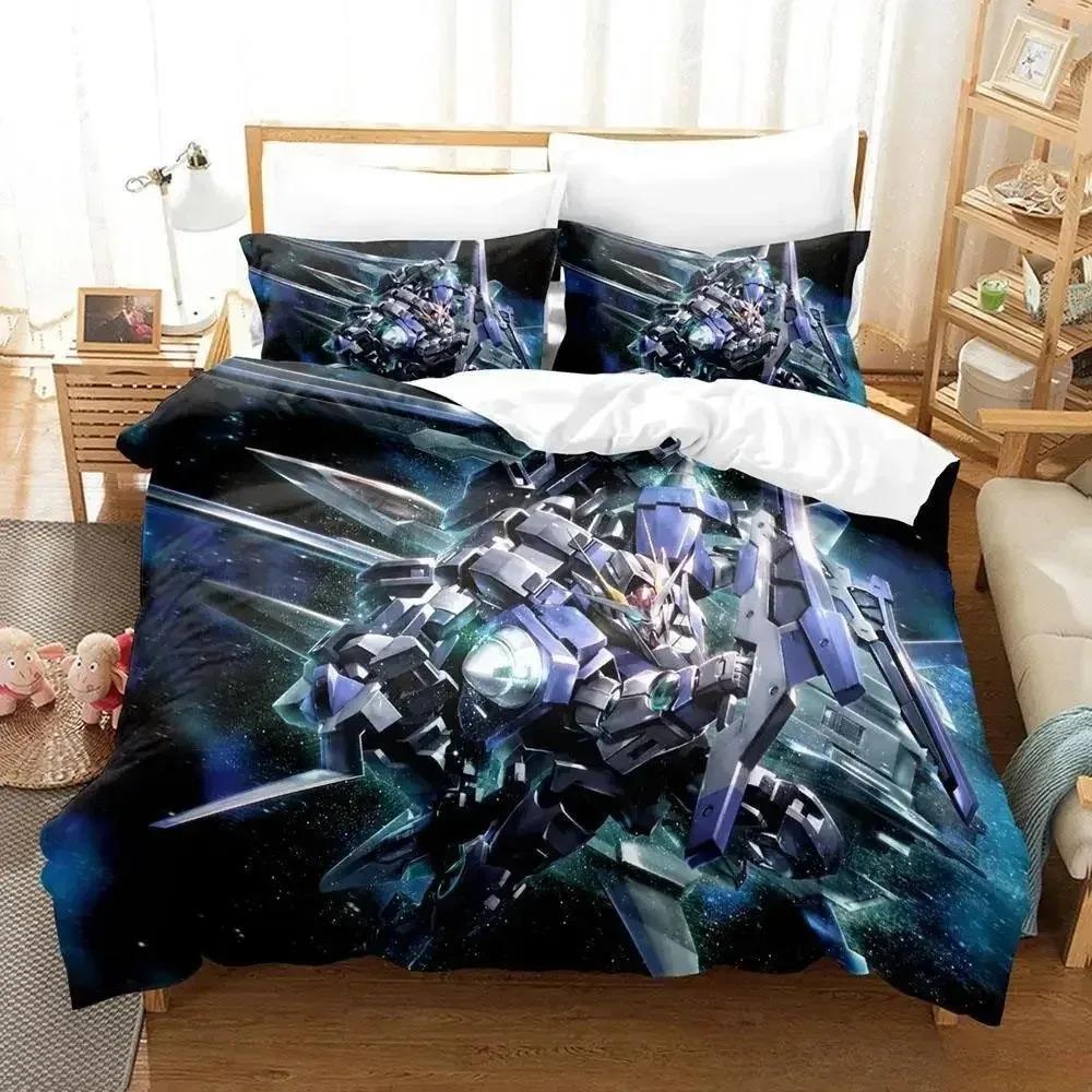 New Anime Robot Bedding Set Single Twin Full Queen King Size Bed Set Adult Boys Bedroom Duvet Cover Sets 3D Print Bed Sheet Set
