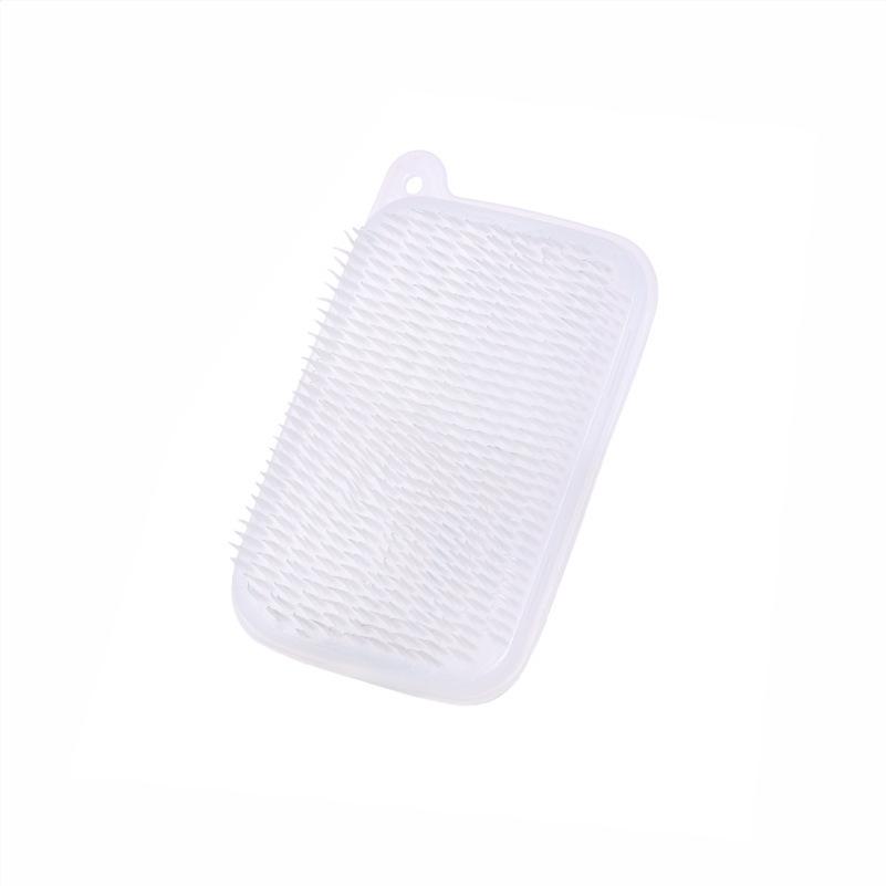 

Инструменты для чистки кухни, силиконовая скруббер для посуды, щелевая щетка, бытовая щетка для чистки фруктов и овощей, аксессуары для чистки 1PCS белый