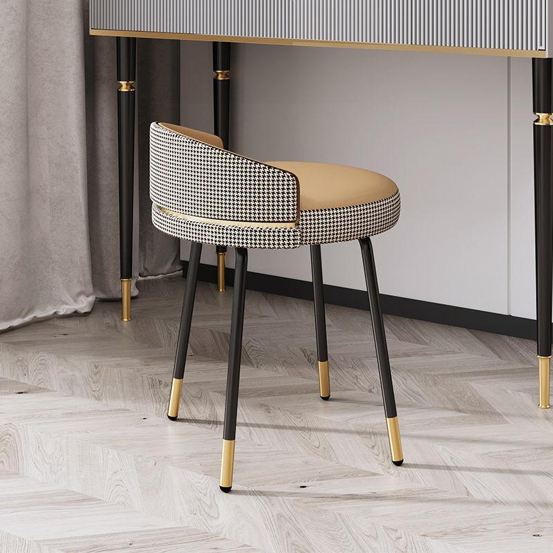 Nordic vanity Stool Modern Home furniture luxury makeup chair INS soft seat bedroom Dressing table simple back leisure chair