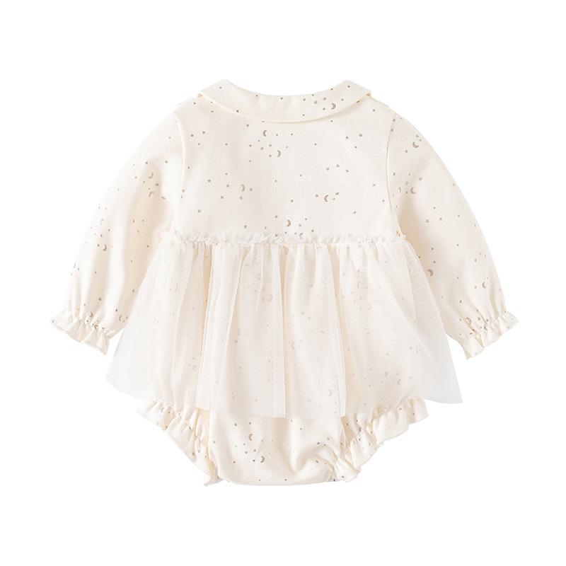 Newborn Girl Cotton Long Sleeve Romper - Autumn/Winter