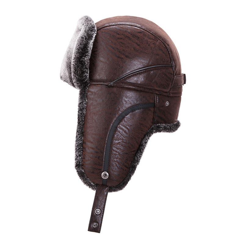 Winter Men's Fashion Thickened Thermal Hat Outdoor Travel Piled Thickened Ear Protection Cold Cotton Hat