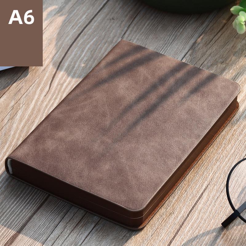A6 Retro-Stil Taschen-Mini-Notizbuch Stempelverfahren Künstliches PU-Leder Schreibbuch Tragbarer Notizblock Bürobuchhaltung