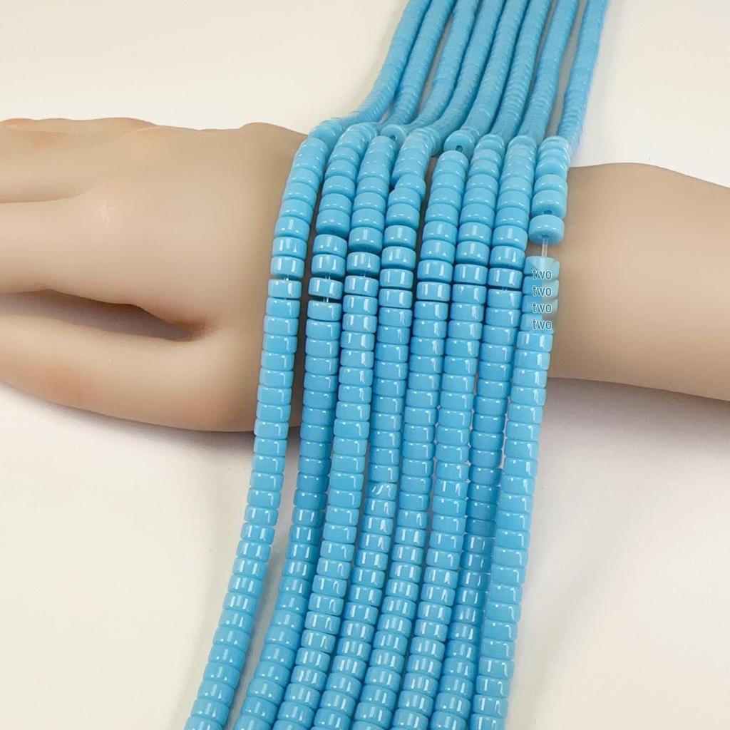 3×6mm Colorful Glass Crystal Beads for DIY Jewelry - Tube Spacers for Necklaces & Bracelets