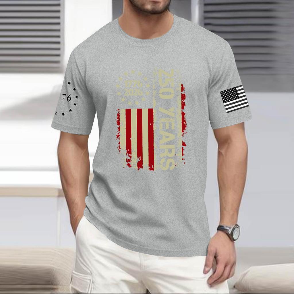 Men's Casual Round Neck Lightweight Short-Sleeve Top