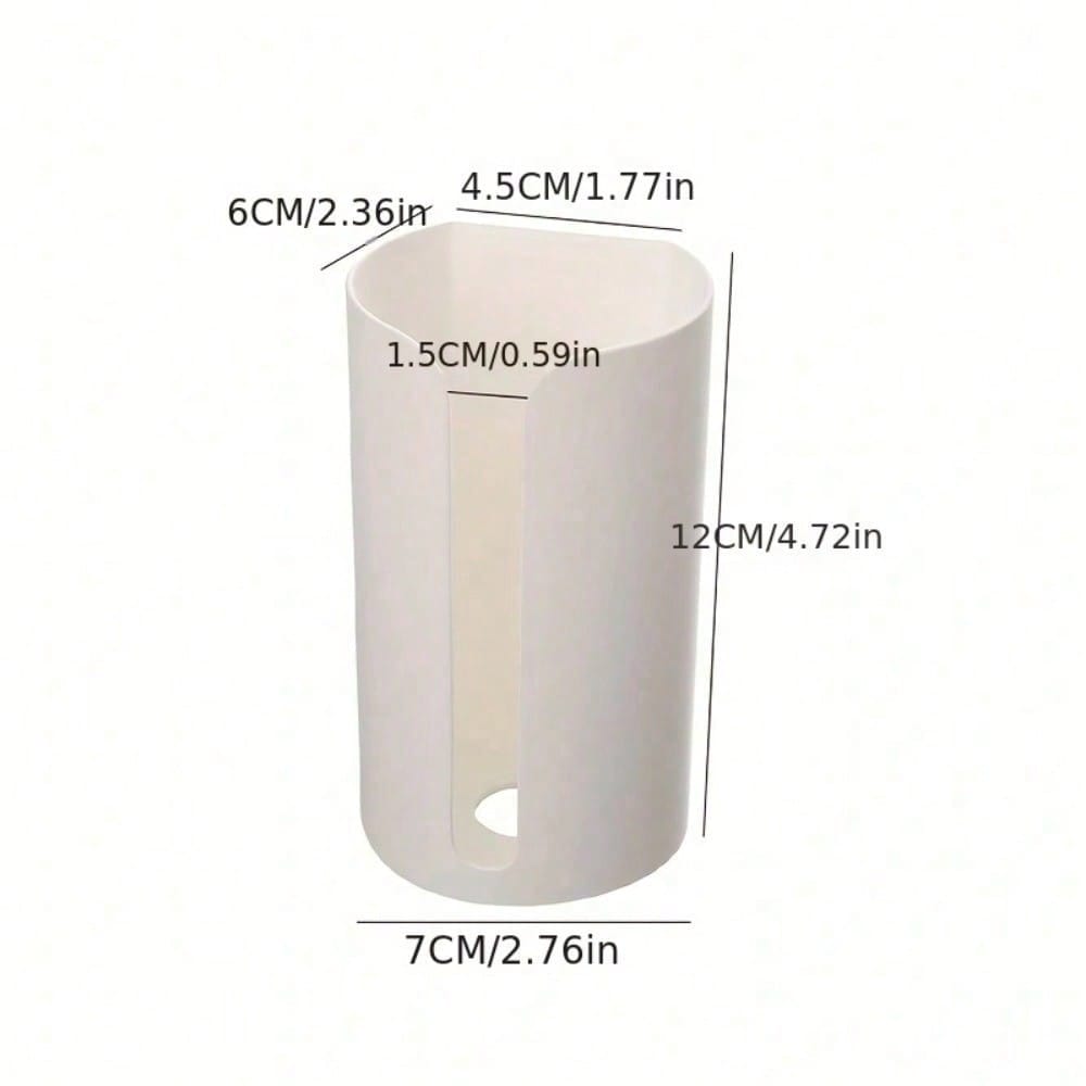 1pc Wall-Mounted Garbage Bag Holder, Nail-Free ABS Plastic Trash Bag Storage Box, Pad Container For Home, Kitchen, Bathroom - Non-Food Contact