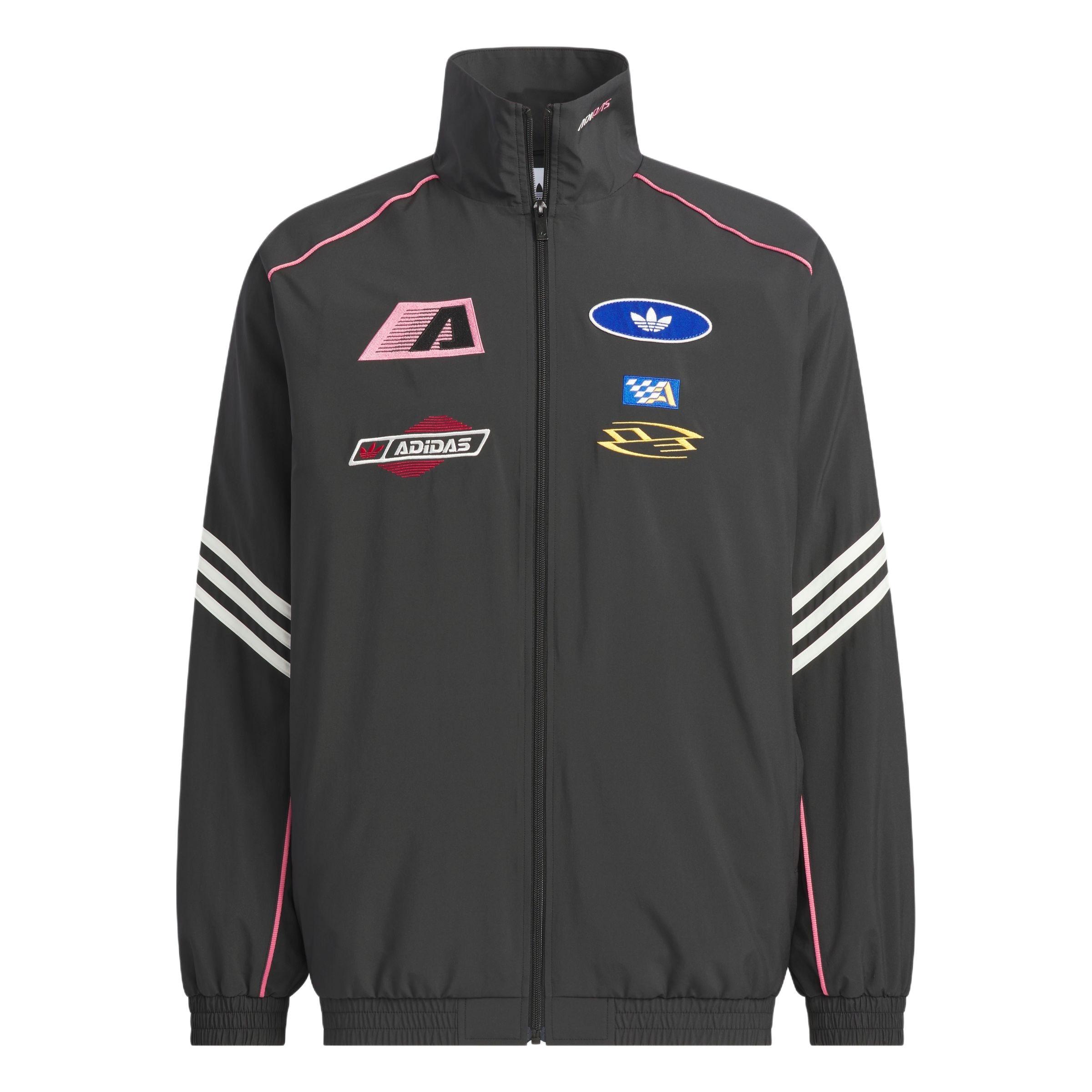 adidas Moto Sports Oversize Jacket Asia Sizing  Black Pink  Men s KG6676 M