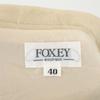 FOXEY Made In Japan Midi Length Faux Leather Flare Skirt 40 Brown Women Used