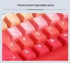 PBT Gradient Color Mechanical Keyboard Keycaps, Personalized Double Shot, Side Printed, Translucent, Five-Sided Dye Sublimation, Full Set