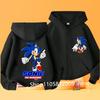 Anime Sonics Kids Thin Hooded Jacket Zipper Sweatshirts Outwear Fashion Spring Fall Hoodies Sportwear Children Clothes Boys Gift