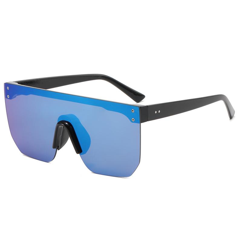 Men's sunglasses Mirrored Oversized Rimless Sun Glasses for Men ladies Flat Top Shield Wrap Square UV400 for daily use