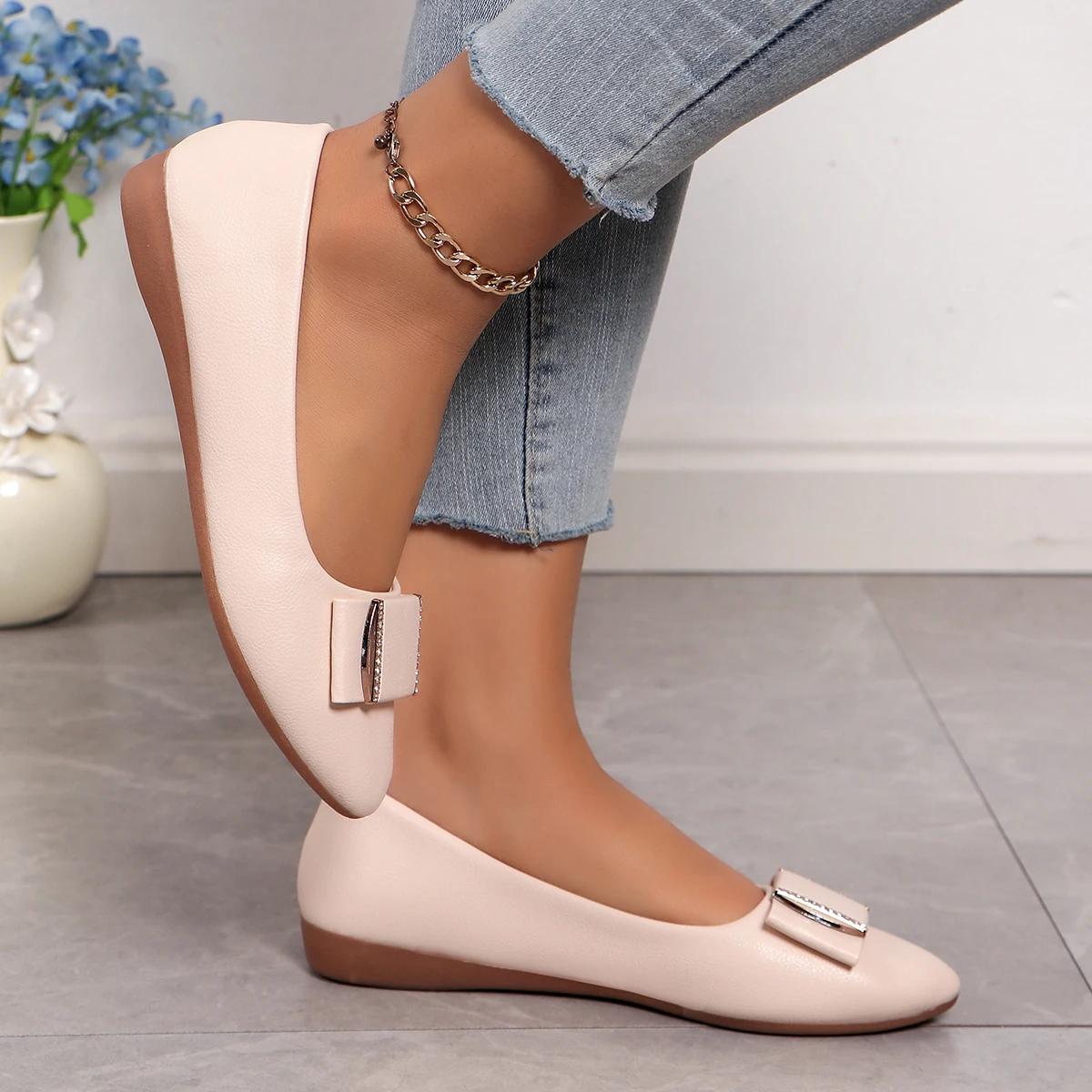 

Мода 2025Женская повседневная обувь на плоской подошве Новые весенне-осенние универсальные удобные лоферы Удобные туфли Мэри Джейн дляZapatos De Mujer 35 бежевый