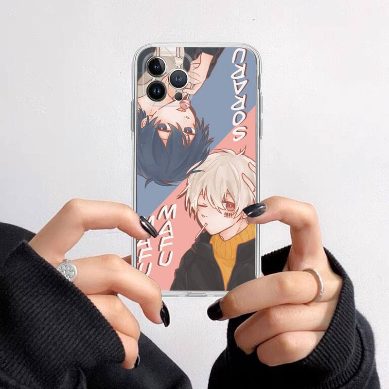 Anime Mafumafu Phone Case For iPhone 13 14 Pro Max XS XR 12 11 Pro 13 Mini 6 7 8 Plus Clear Back Cover Capa
