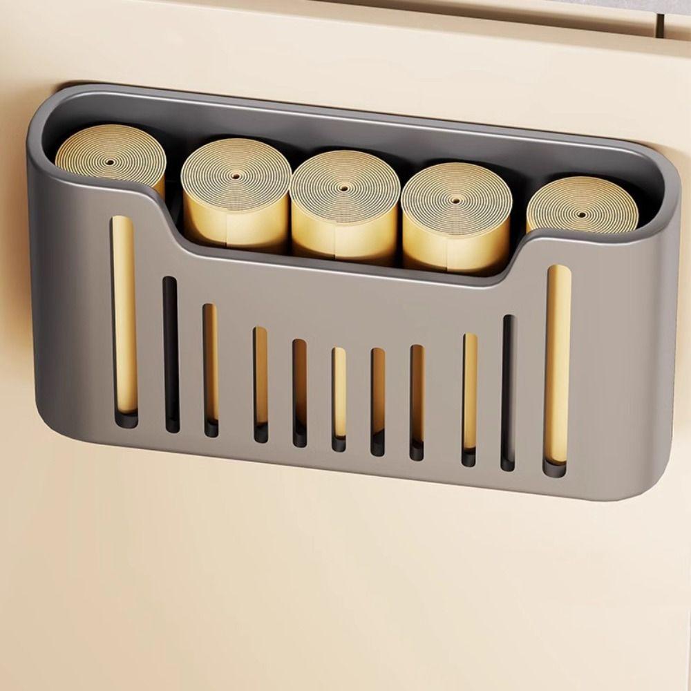 Large Capacity Kitchen Utensil Rack Punch Free Trash Bag Extraction Box  for Home