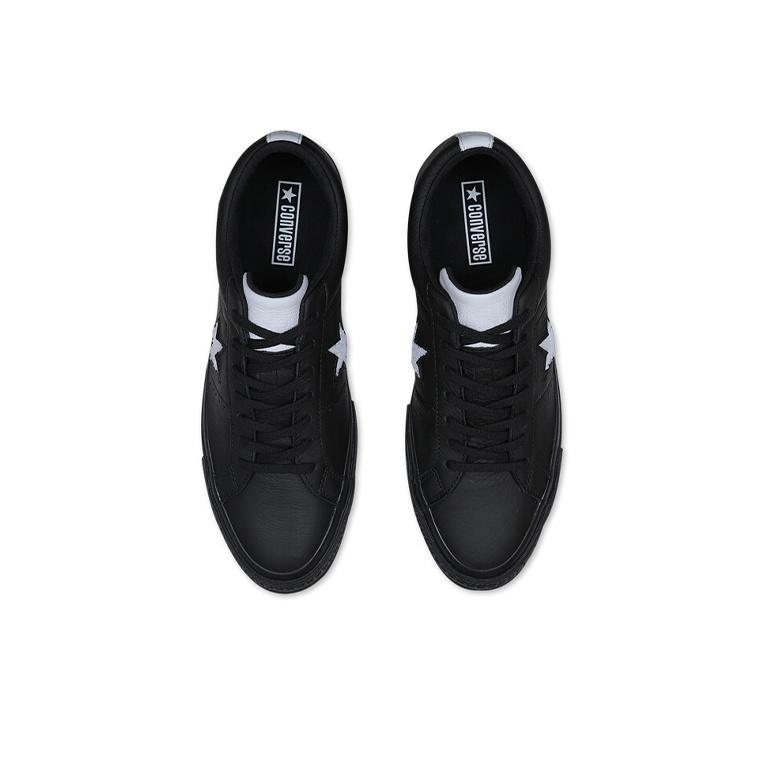 Converse One Star Color Block Splicing Non-Slip Wear-Resistant Low-Top Skate Shoes Unisex Sneaker Black White 159721C