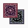 Daylily Chinese Style Mulberry Silk Scarf - Double-Sided 90cm Square with Creative Design