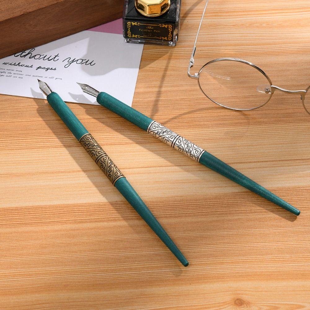 With Holder Dip Pen Kit Stainless Steel Tip Signature Pen Durable Comic Dip Pen Business