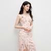 Qiushuiyiren 2025 Summer Floral Spaghetti Strap Dress