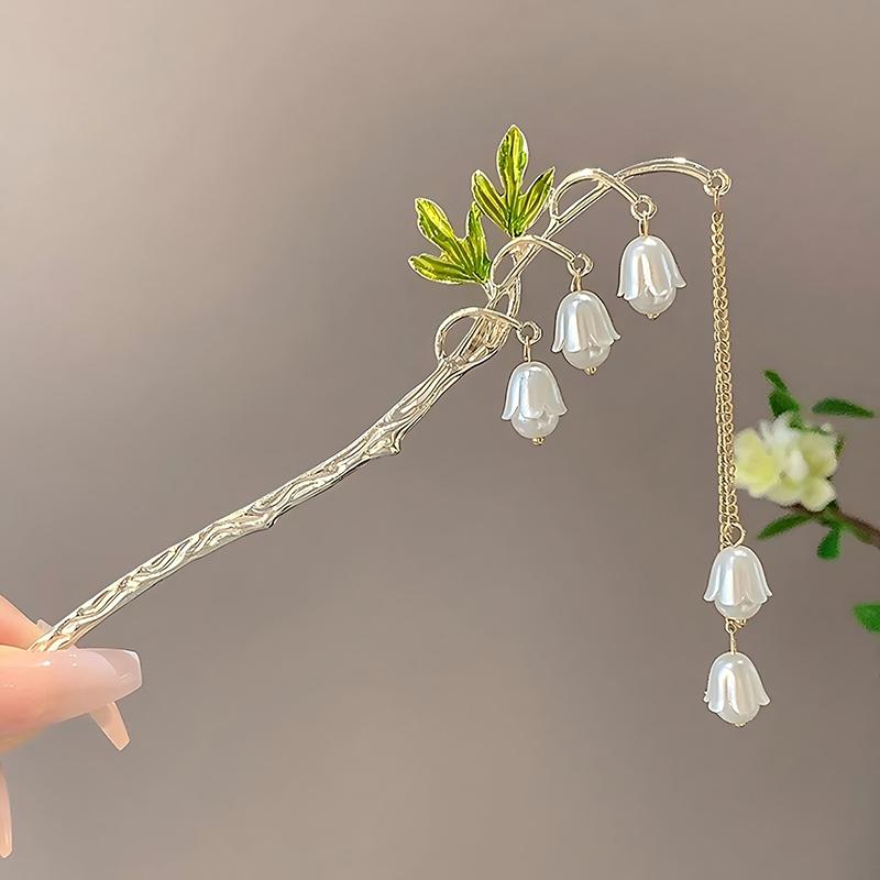 Elegant Floral Tassel Hair Accessory Chinese Retro Boutique Hair Styling Tool Holiday Party Dresses Women Hair Clips Hair Sticks