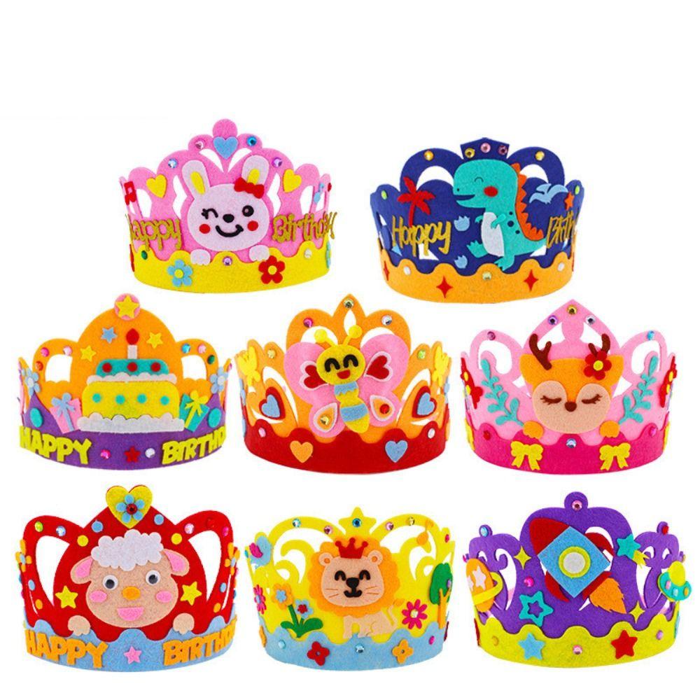 

Handmade DIY Crown Flower Craft Hat Crown DIY Handmade Crown Toys Party Decoration