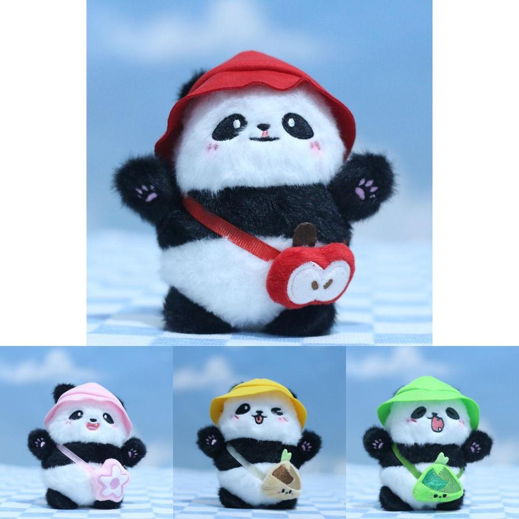 Cute Cartoon Panda Plush Toy Bag Pendant Super Soft Stuffed Animal Keyring