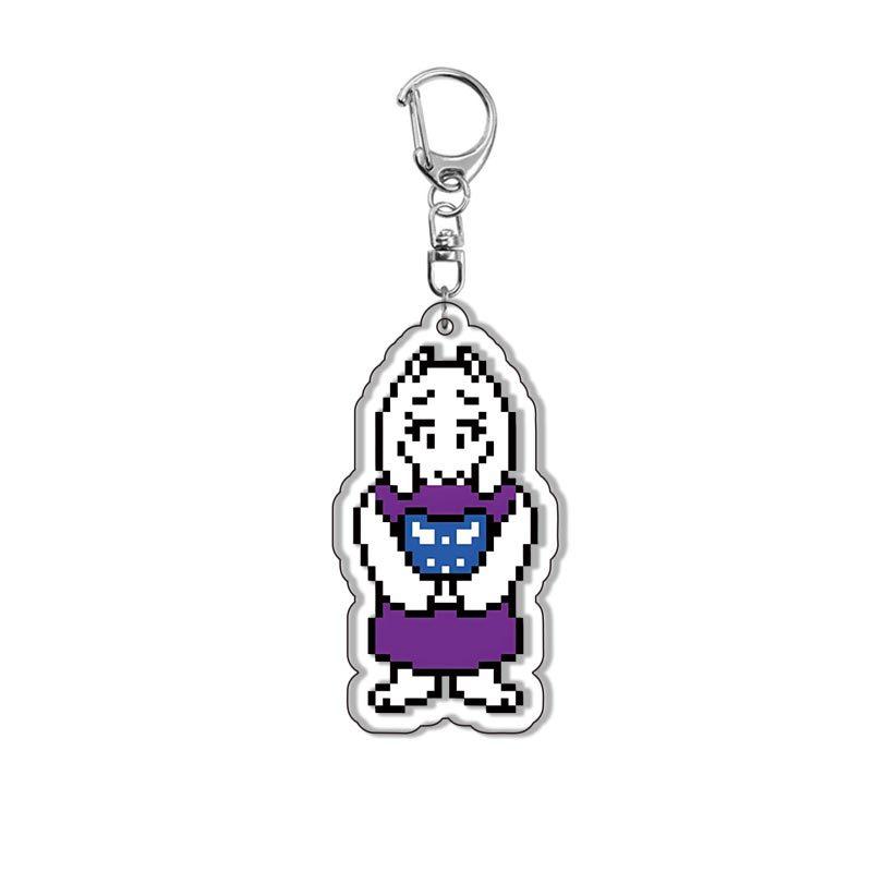 

Anime Undertale Acrylic Fun Keychain Jewelry Friend Gift Bag Charm Keyring Souvenir Creative Key Chain Pendant Llavero Kingring 6 cm