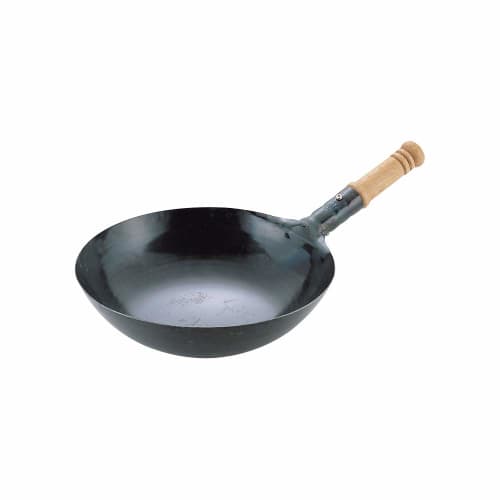 

Yamada Industrial Co., Ltd. Wooden Handle Peking Pot, 30cm, Hammered Steel, 1.2mm Thick