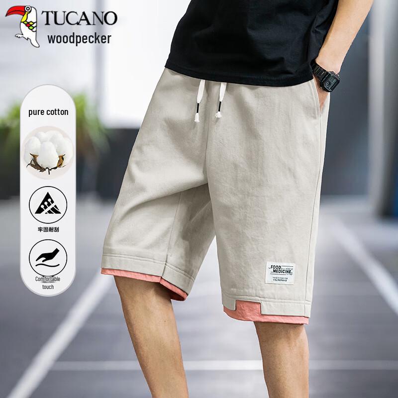 

TUCANO Men s Pure Cotton Casual Drawstring Shorts L