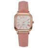 Simple Women's Quartz Watch Rose Gold Square Dial Quartz Wristwatch Fashion Leather Strap Ladies Business Wristwatch Reloj Mujer