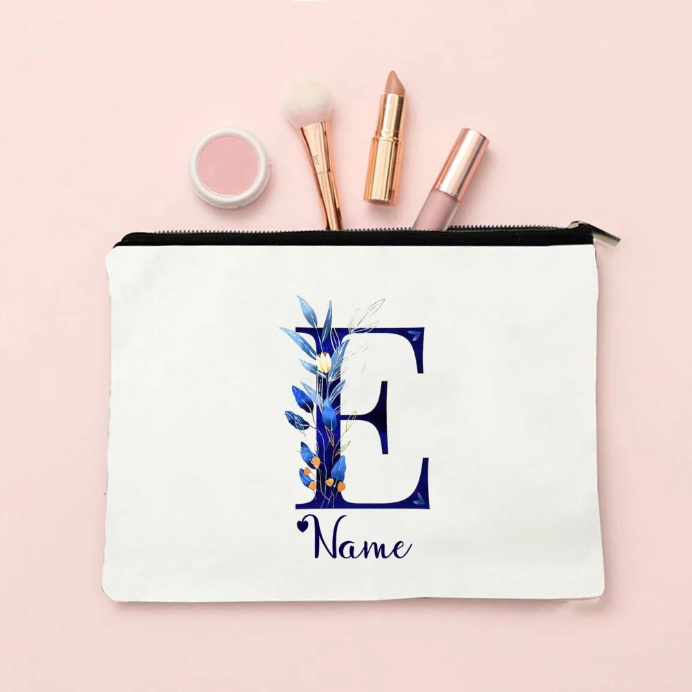Makeup Bag Personalized Bridesmaid Wedding Makeup Box Gift Female Organizer Travel Toilet Wash Wallet