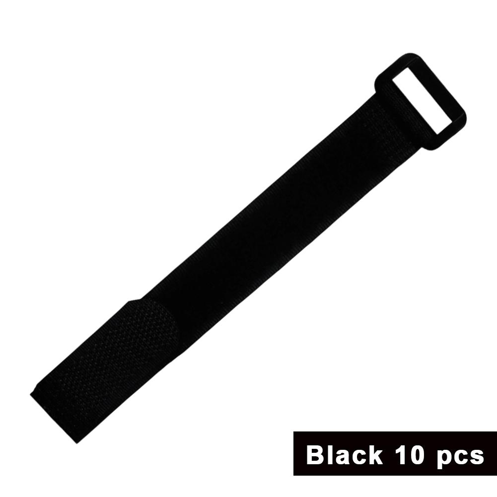 

10Pcs White Black 15.5*2cm Cable Ties Reusable Self-Adhesive Nylon Strap Fishing Rod Organizer Fastener Wires Cord Management чорний