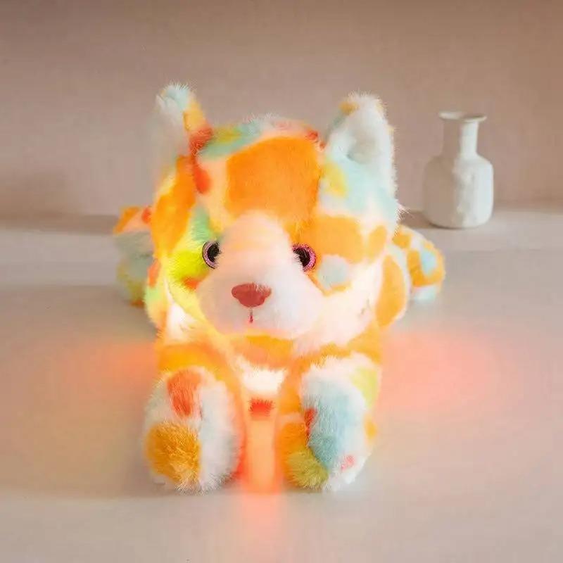 The latest 35cm glowing colored cat doll Kawaii stuffed plush toy figurine cartoon anime cute children's birthday gift doll