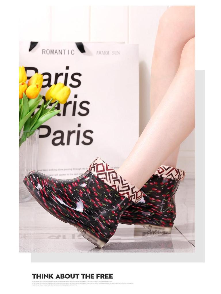 Damen Kristall Verschleißfeste Camouflage Regenstiefel - Modisches, Rutschfestes, Ganzjahres-Outdoor-Schuhwerk.