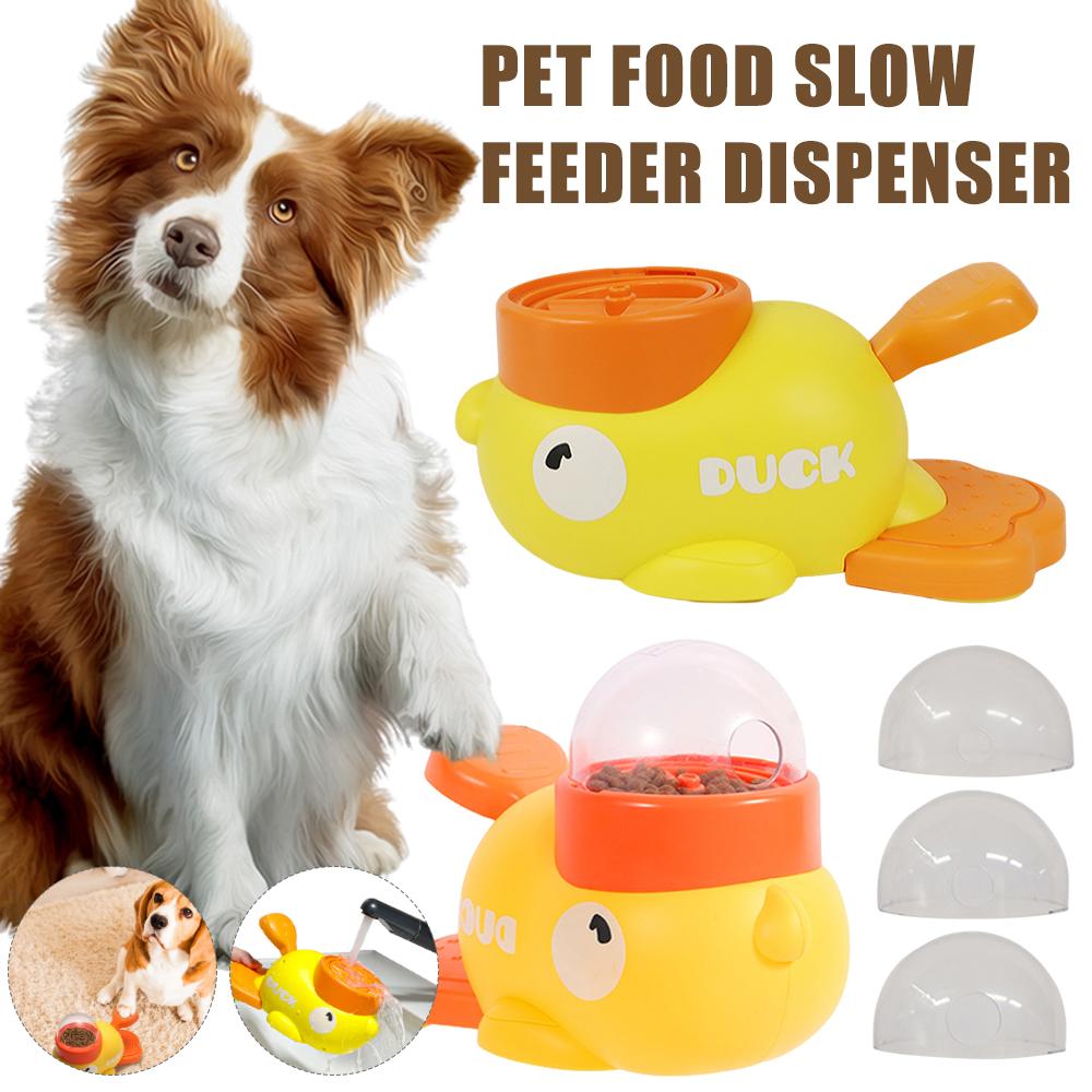 Dog Puzzle Feeder Interactive Pet Food Treat Dispenser Cartoon Duck Design Pet Snack Feeder for Dog Training Mental Enrichment