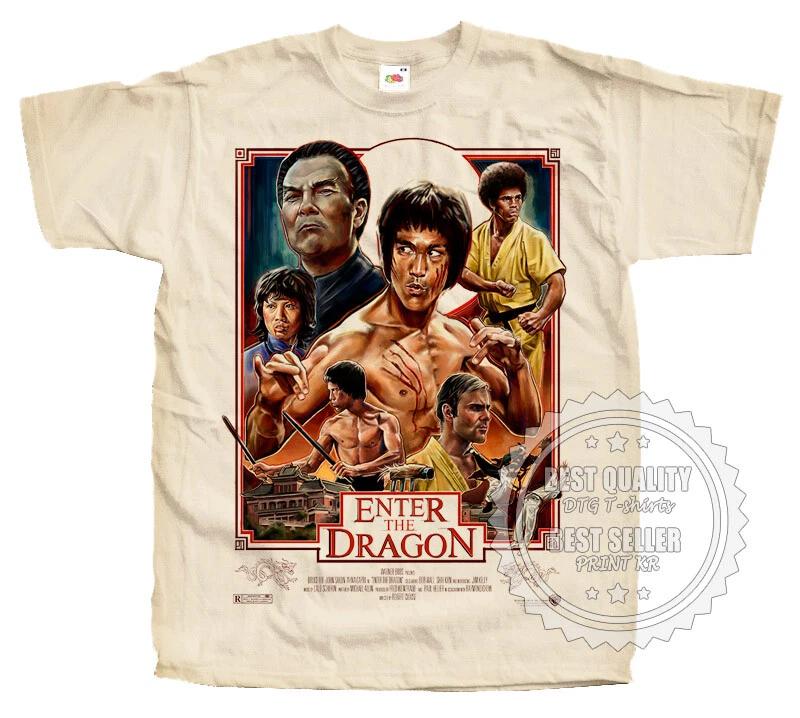 Bruce Lee Enter the Dragon T SHIRT Tee V4 Natural Vintage all sizes S - 5XL XL