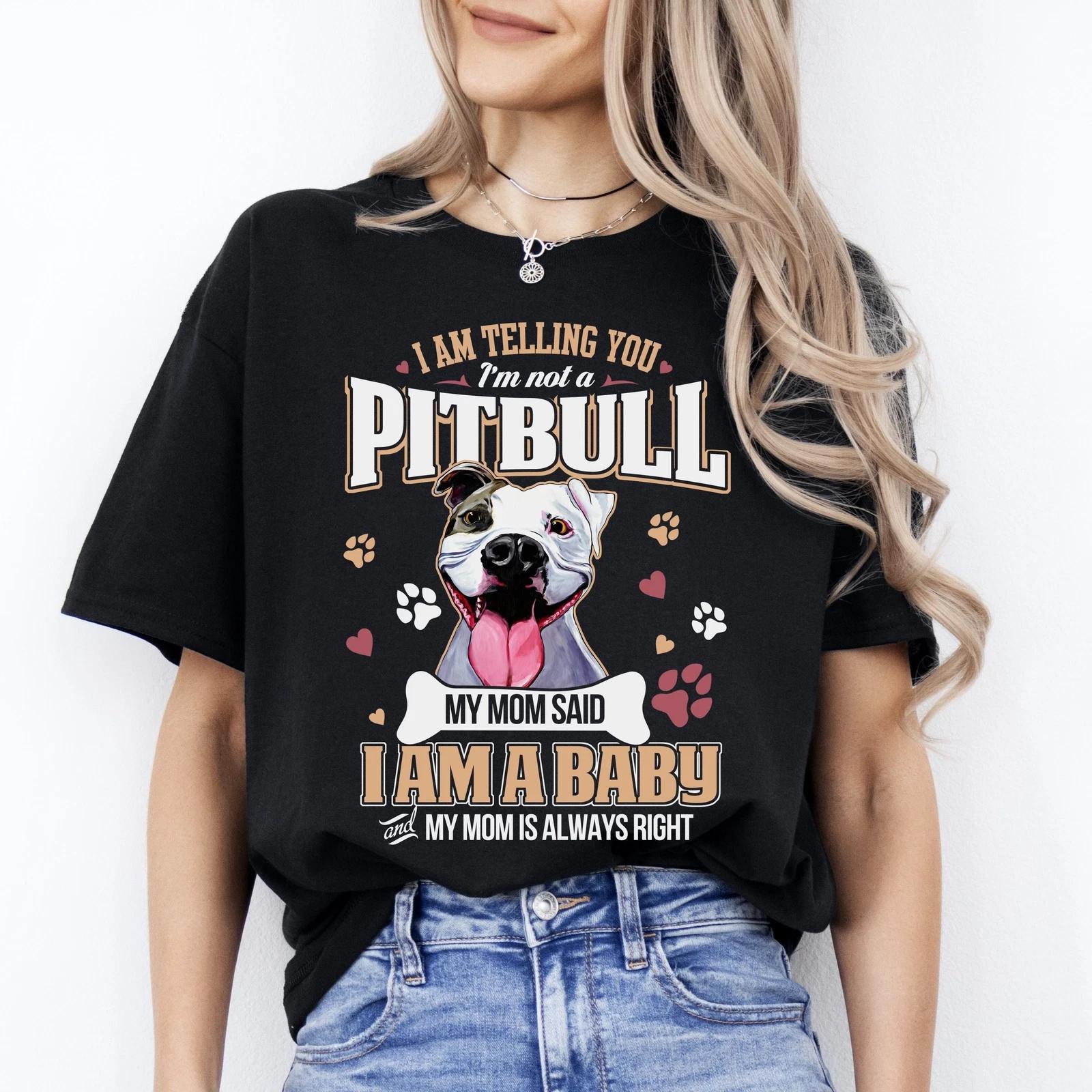 Funny Pitbull T-Shirt gift Pitbull Dog mom Unisex tee Black Navy Dark Heather S