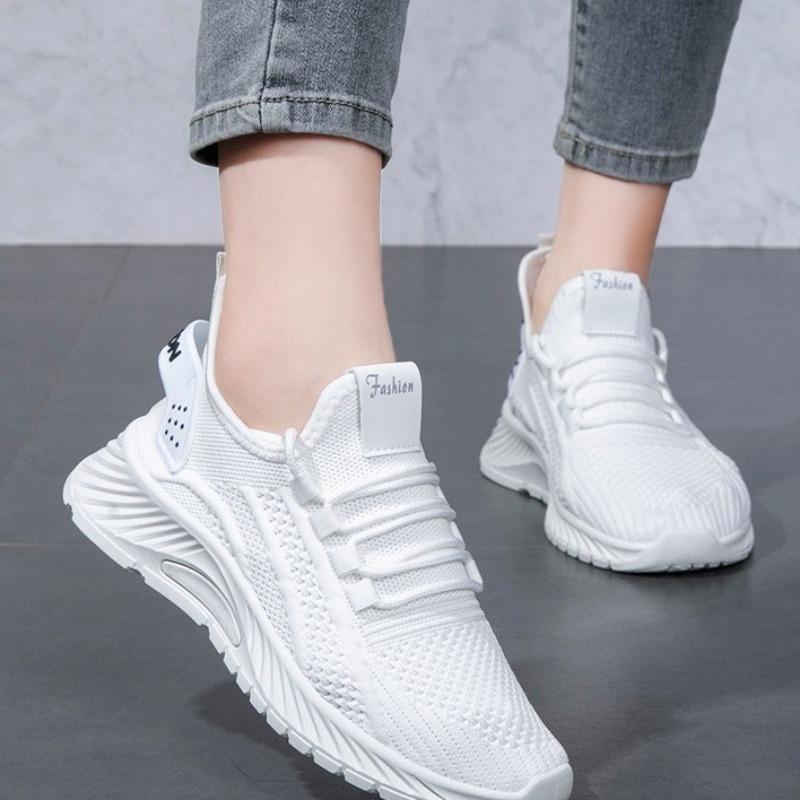 Shoes women's spring new fashion casual sports single shoes trend flying woven women's shoes