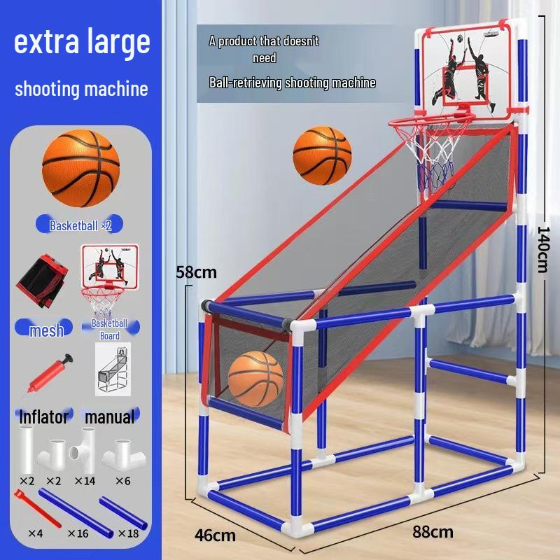 Adjustable Indoor Basketball Hoop with 6 Balls for Kids Ages 3-9