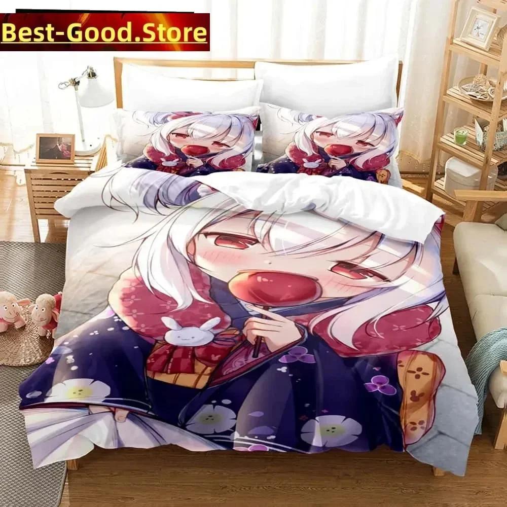 3D Print Anime - Azur Lane Bedding Set Printed Bed Set With Pillowcase Bed Duvet Cover Soft Single Double Queen Super King Size