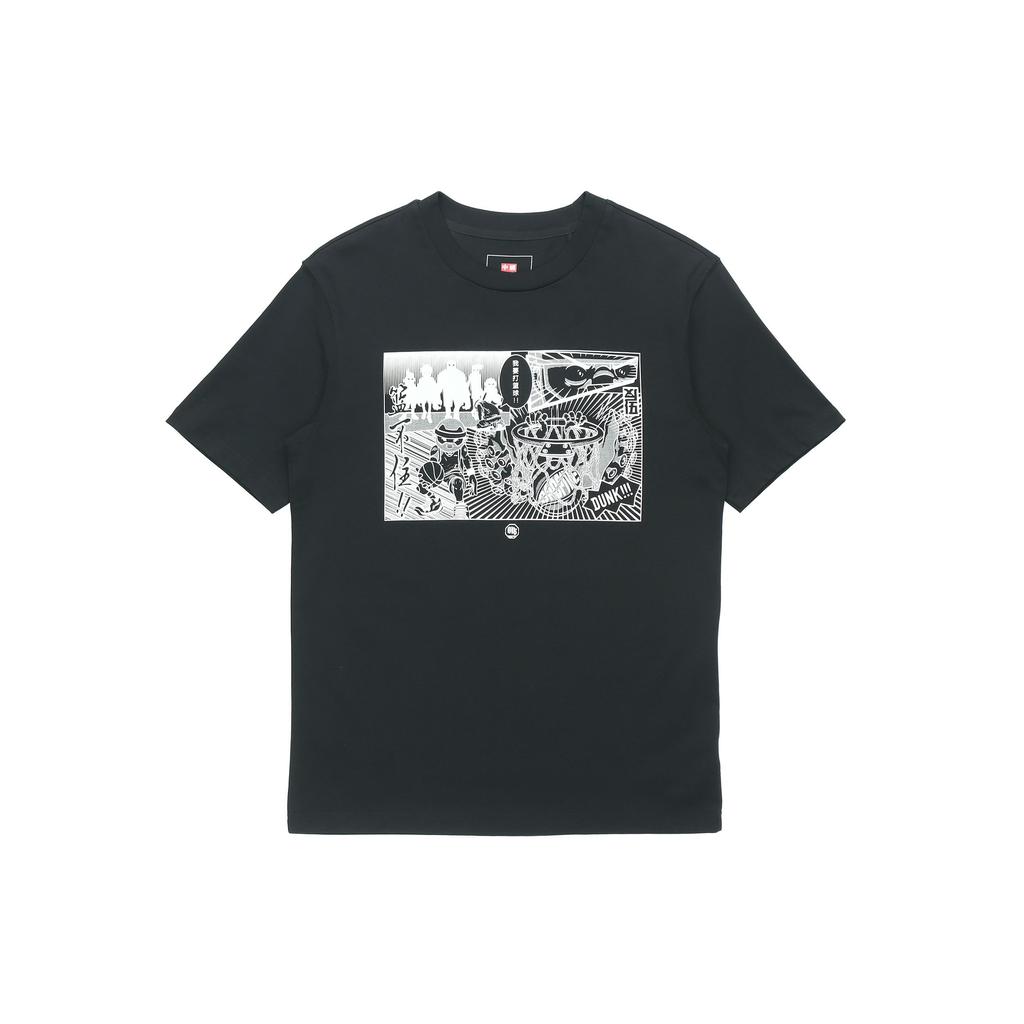 Lining Printed Sports Crew Neck T-Shirt Men Tops Black AHSQ701-1