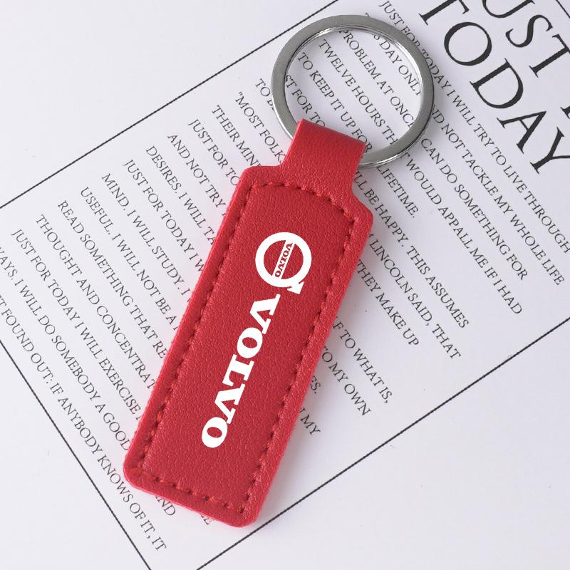 Ahfby6 Fashion Car Keychain Leather Key Chain Keyring Pendant For Volvo EX90 V60 V40 XC90 S60 XC60 V50 V70 S90 XC40 S80 V90 EX30