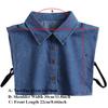 Denim Shirt Fake Collar for Men's and Women's Spring Sweater False Collar Korean Autumn Decorative Pointed Lapel Collar