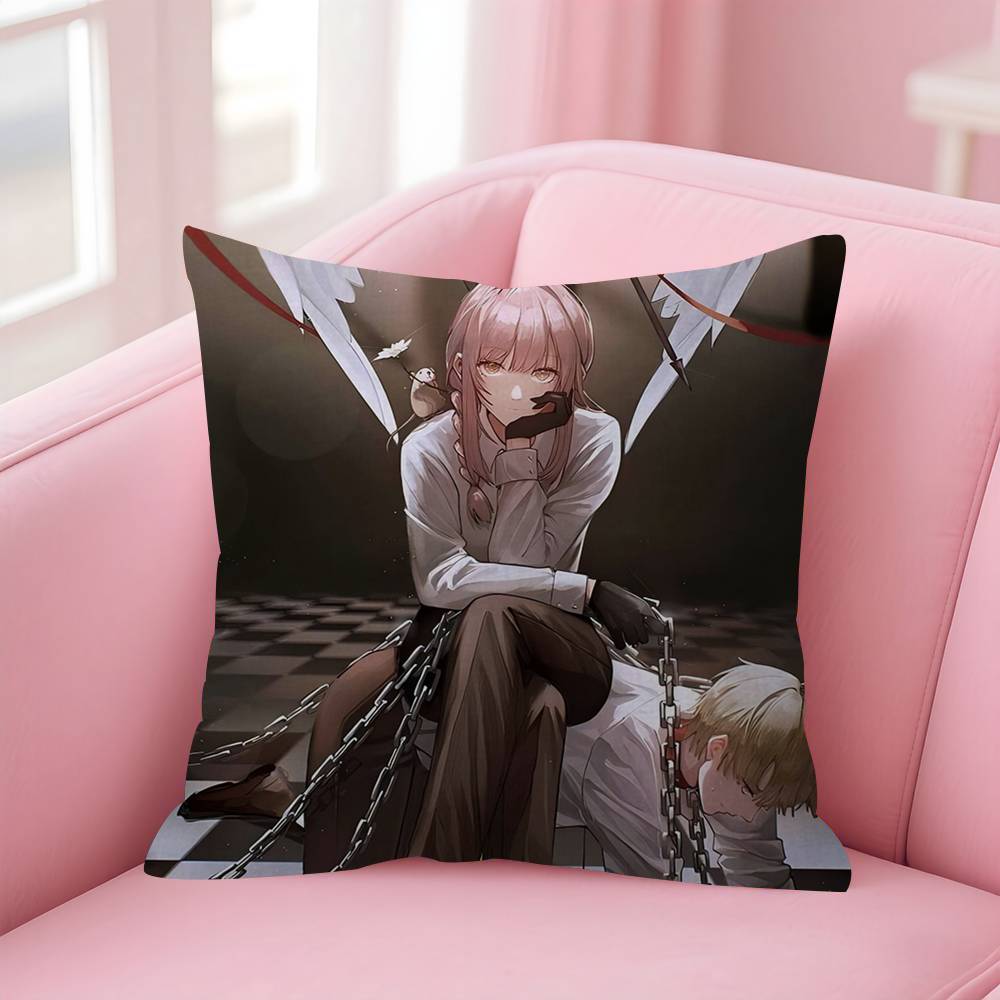 Anime CChainsaw Man The Movie Reze Arc Cushion Cover Inches Farmhouse Decor Home Throw Pillow Covers For Couch Decorations