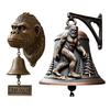 Vintage Farmhouse Doorbell Welcome Door Decoration Gorillas Shape Garden Front Door Bells For Front Door Garden Sheds