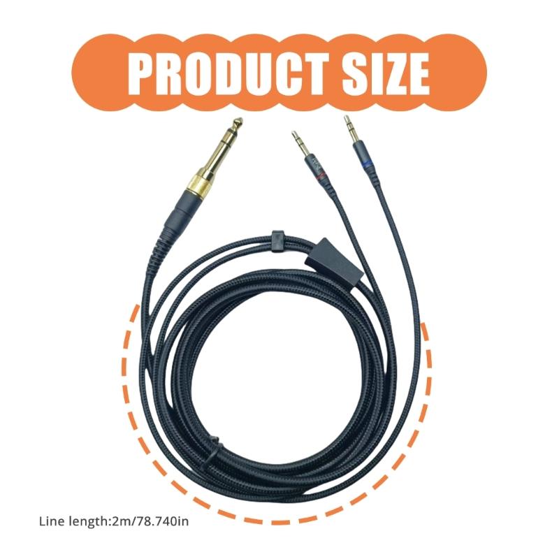 Quality Upgrades Headphone Cable Compatible for T1T2 T5 D7100 Headphone Durability 1/8inch to 1/4inchStereo Cable