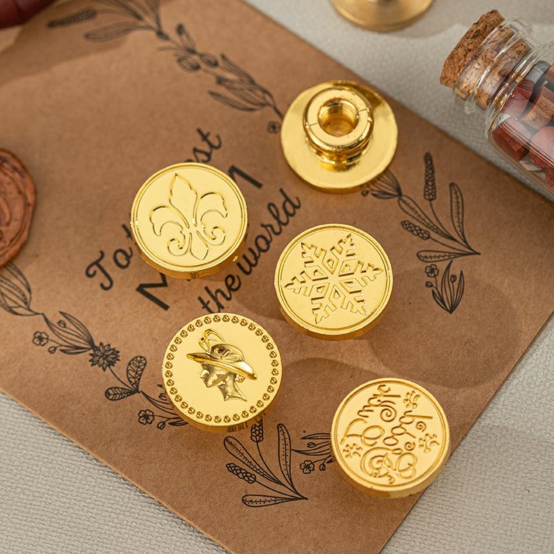 Wax Seal Stamps Vintage Retro Candy Sealing Stamp Head Xmas Animal Decorative Crown Gift Wrapping Invitations Cards Envelopes