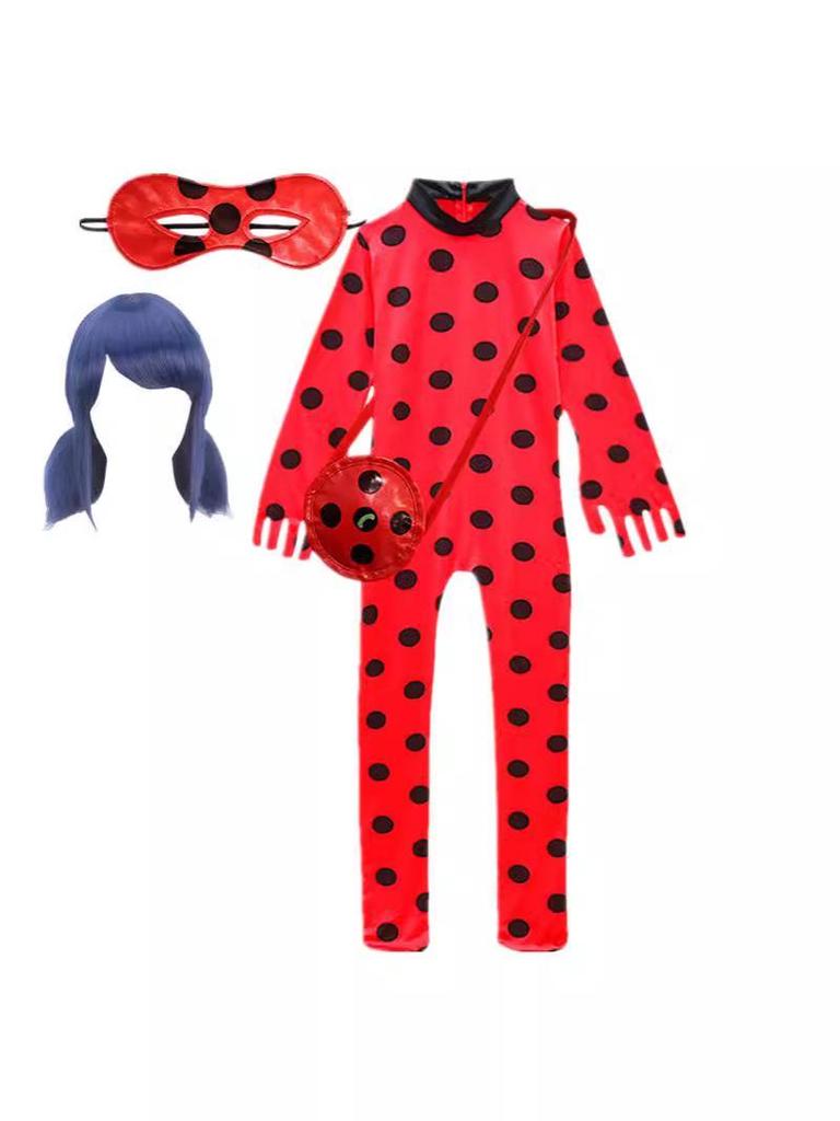 Tutina Cosplay Anime Gatto Nero Volante per Bambini per Esibizione Scenica